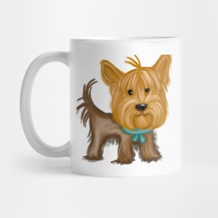 Cute Yorkshire Terrier Drawing Mug